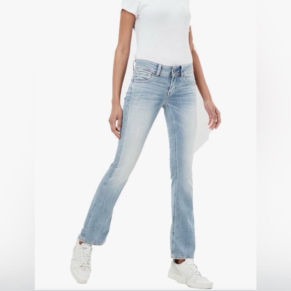 G-Star Midge Saddle Mid Rise Bootleg Jeans